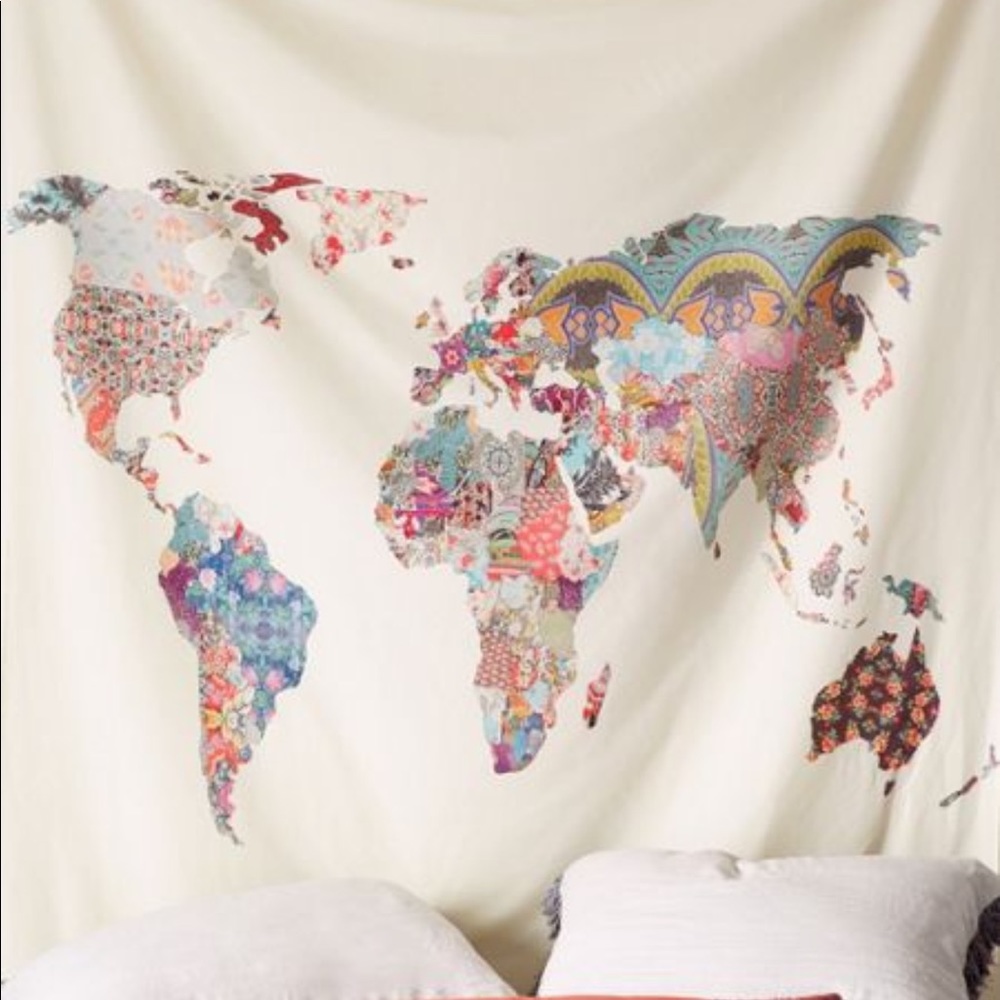 Urban Outfitters World Map Tapestry